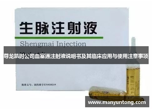 尊龙凯时公司血塞通注射液说明书及其临床应用与使用注意事项